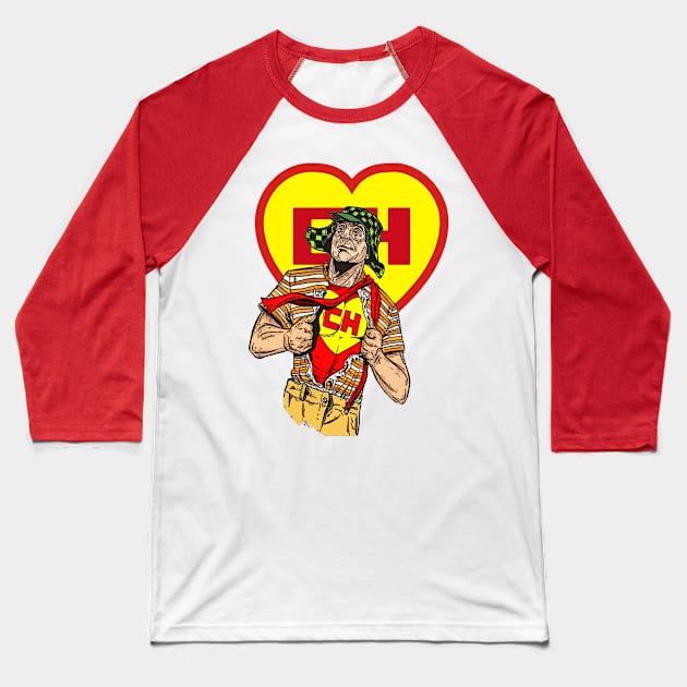 Super Chavolin 2 Baseball T-Shirt by HARKO DESIGN